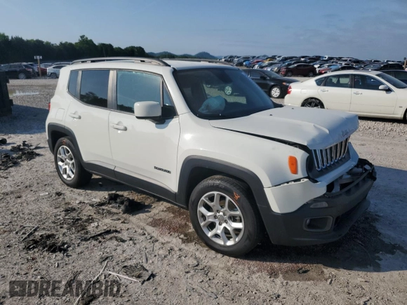2018 Jeep Renegade Latitude with VIN ZACCJABB7JPH75163, listed as a Copart auction lot 54932455 with 267,193 mi miles and Salvage title. Bid and sale history available at DreamBid. Image 4.