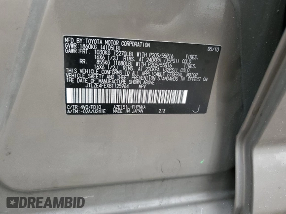 2011 Scion xB z VIN JTLZE4FEXB1125964, wystawiony jako Copart lot #43816525 z przebiegiem 128 152 mil mil oraz Szkoda całkowita • Salvage title. Historia ofert i sprzedaży dostępna na DreamBid. Obrazek 12.