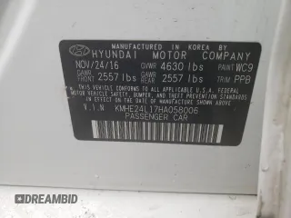 2017 Hyundai Sonata Hybrid SE with VIN KMHE24L17HA058006, listed as a Copart auction lot 45182313 with 109,690 mi miles. Bid and sale history available at carsss.com. Image 13.