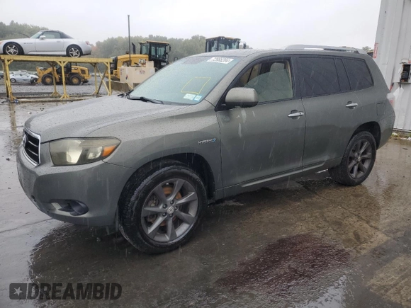 2009 Toyota Highlander Hybrid with VIN JTEEW41A892034347, listed as a Copart auction lot 72985204 with 212,810 mi miles and Salvage Title. Bid and sale history available at carsss.com. Image 1.