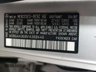 1997 Mercedes-Benz S-Class with VIN WDBGA43G9VA368446, listed as a Copart auction lot 86606604 with 181,715 mi miles and Non Repairable. Bid and sale history available at carsss.com. Image 12.