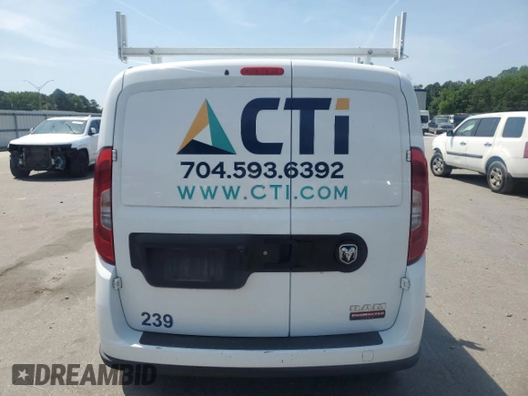 2022 Ram ProMaster City Cargo Tradesman z VIN ZFBHRFAB2N6W62567, wystawiony jako Copart lot #55248025 z przebiegiem 38 545 mil mil oraz Szkoda całkowita • Salvage title. Historia ofert i sprzedaży dostępna na DreamBid. Obrazek 6.