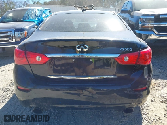 2017 Infiniti Q50 3.0t Premium with VIN JN1EV7AP7HM735786, listed as a IAAI auction lot 41696859 with 75,548 mi miles. Bid and sale history available at carsss.com. Image 15.