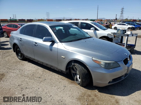2006 BMW 5 Series 530i with VIN WBANE735X6CM34146, listed as a Copart auction lot 49740535 with 121,958 mi miles and Salvage Title. Bid and sale history available at carsss.com. Image 4.