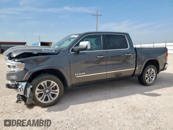 2022 Ram 1500 Limited with VIN 1C6SRFHT5NN325566, listed as a Copart auction lot 58264915 with 36,513 mi miles and Salvage title. Bid and sale history available at DreamBid. Image 1.