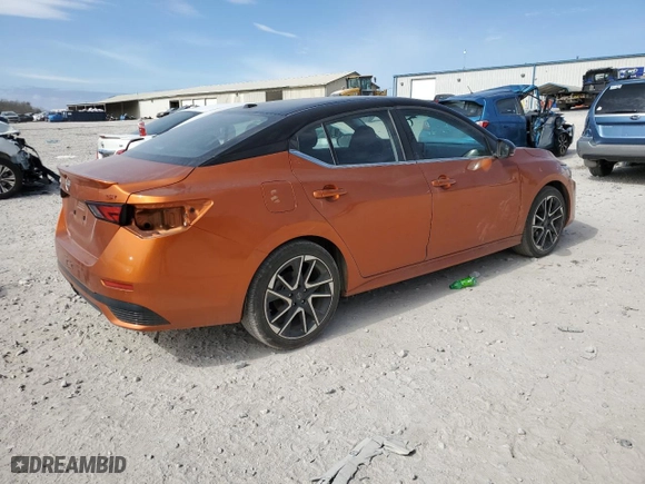 2025 Nissan Sentra SR with VIN 3N1AB8DV4SY248461, listed as a Copart auction lot 47470855 with 1,885 mi miles and Salvage Title. Bid and sale history available at carsss.com. Image 3.