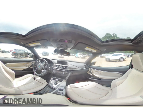 2015 BMW 4 Series 435i with VIN WBA3R1C50FK193213, listed as a Copart auction lot 58164215 with 109,366 mi miles and Salvage title. Bid and sale history available at DreamBid. Image 14.
