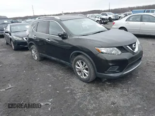 2014 Nissan Rogue SV with VIN 5N1AT2MV7EC863411, listed as a IAAI auction lot 41099324 with 163,763 mi miles. Bid and sale history available at carsss.com. Image 1.