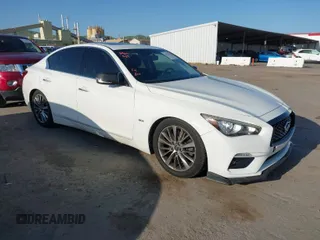 2018 Infiniti Q50 3.0t LUXE with VIN JN1EV7AP4JM364687, listed as a IAAI auction lot 41974812 with 87,439 mi miles. Bid and sale history available at carsss.com. Image 1.