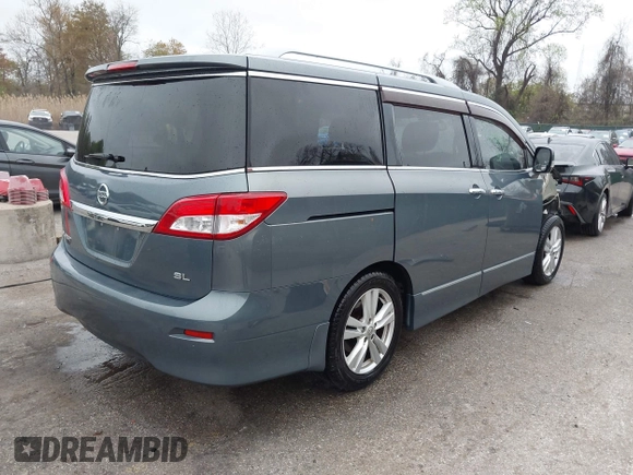 2012 Nissan Quest SL with VIN JN8AE2KP0C9043348, listed as a IAAI auction lot 41996448 with 114,667 mi miles and . Bid and sale history available at carsss.com. Image 4.