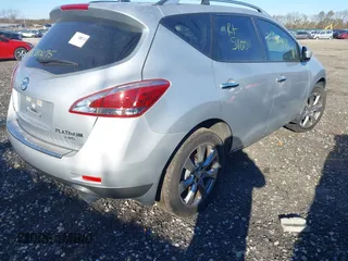 2014 Nissan Murano S with VIN JN8AZ1MW0EW520240, listed as a IAAI auction lot 41338573 with Not Provided miles. Bid and sale history available at carsss.com. Image 4.