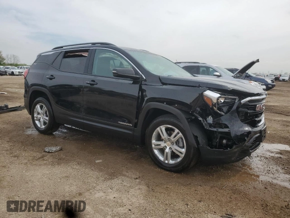 2020 GMC Terrain SLE with VIN 3GKALTEV9LL339448, listed as a Copart auction lot 55517915 with 33,250 mi miles and Salvage title. Bid and sale history available at DreamBid. Image 4.