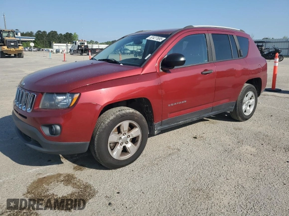2016 Jeep Compass Sport with VIN 1C4NJCBA8GD763381, listed as a Copart auction lot 52427695 with 154,867 mi miles and Clean Title. Bid and sale history available at DreamBid. Image 1.