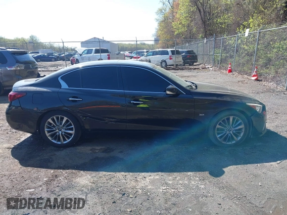 2018 Infiniti Q50 Luxe with VIN JN1EV7AP2JM352392, listed as a IAAI auction lot 41996631 with 90,492 mi miles and . Bid and sale history available at carsss.com. Image 12.