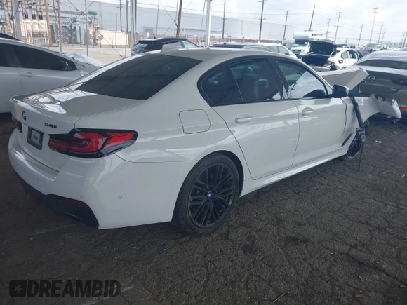 2021 BMW 5 Series 540i with VIN WBA53BJ08MWW94444, listed as a IAAI auction lot 41924491 with 58,921 mi miles and . Bid and sale history available at carsss.com. Image 4.