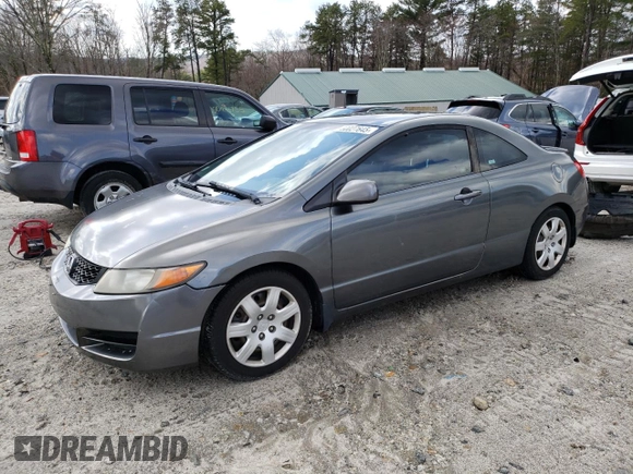 2009 Honda Civic Cpe LX with VIN 2HGFG126X9H530449, listed as a Copart auction lot 50027645 with 170,016 mi miles and Clean Title. Bid and sale history available at carsss.com. Image 1.