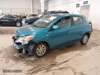 2022 Mitsubishi Mirage ES with VIN ML32AUHJ3NH005635, listed as a IAAI auction lot 41571956 with 15209 miles. Bid and sale history available at carsss.com. Image 20.