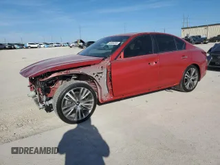2024 Infiniti Q50 Sensory with VIN JN1EV7CP8RM600010, listed as a Copart auction lot 48696395 with 6,995 mi miles and Salvage title. Bid and sale history available at DreamBid. Image 1.