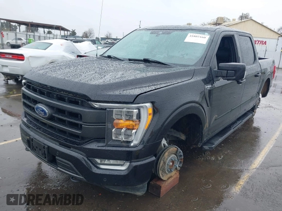 2021 Ford F-150 XL with VIN 1FTFW1E85MFA61098, listed as a IAAI auction lot 41802160 with 1 mi miles. Bid and sale history available at carsss.com. Image 2.