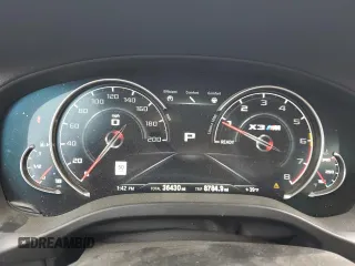 2020 BMW X3 M with VIN 5YMTS0C00L9B39865, listed as a Copart auction lot 87419774 with 36,430 mi miles and Salvage Title. Bid and sale history available at carsss.com. Image 9.