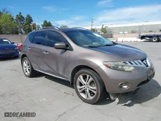 2009 Nissan Murano SL with VIN JN8AZ18W99W128700, listed as a IAAI auction lot 42021096 with 209,751 mi miles. Bid and sale history available at carsss.com. Image 1.