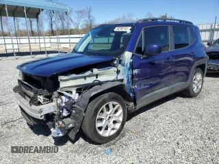 2018 Jeep Renegade Latitude with VIN ZACCJABB9JPH62821, listed as a Copart auction lot 49298745 with 93,646 mi miles and Salvage Title. Bid and sale history available at carsss.com. Image 1.