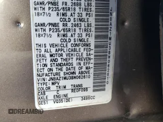 2011 Nissan Murano S with VIN JN8AZ1MU3BW062610, listed as a Copart auction lot 79045244 with 133,943 mi miles and Salvage Title. Bid and sale history available at carsss.com. Image 13.
