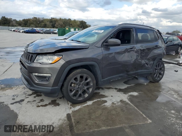2021 Jeep Compass 80th Anniversary with VIN 3C4NJCEB9MT563622, listed as a Copart auction lot 45379235 with 45,790 mi miles and Non Repairable. Bid and sale history available at carsss.com. Image 1.