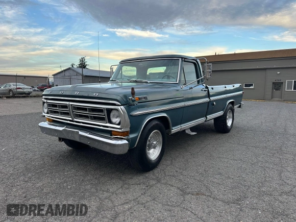 1972 Ford F-250 z VIN F25HRP24651, wystawiony jako Copart lot #78498264 z przebiegiem 34 487 mil mil oraz Szkoda całkowita • Salvage title. Historia ofert i sprzedaży dostępna na DreamBid. Obrazek 2.