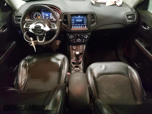 2018 Jeep Compass Trailhawk with VIN 3C4NJDDB3JT234532, listed as a Copart auction lot 55029605 with 99,614 mi miles and Salvage title. Bid and sale history available at DreamBid. Image 8.