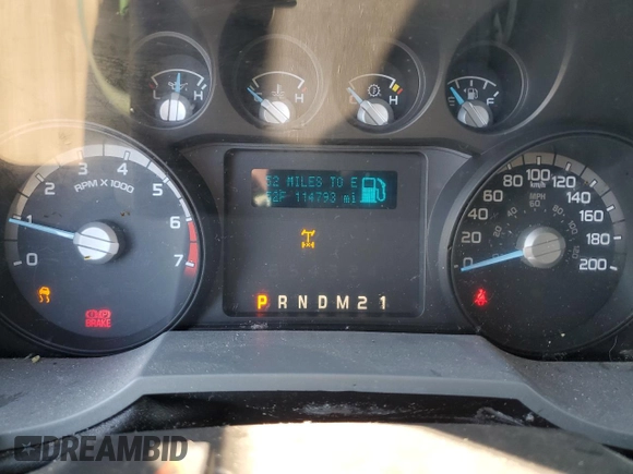 2012 Ford F-250 XL with VIN 1FT7W2A68CED01876, listed as a Copart auction lot 79629364 with 114,793 mi miles and Salvage title. Bid and sale history available at DreamBid. Image 9.