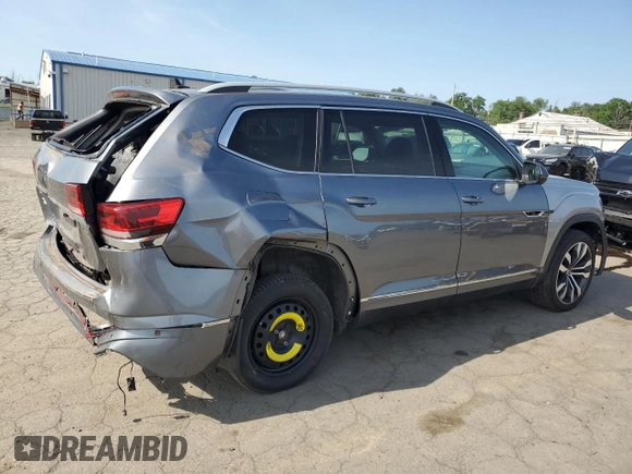 2021 Volkswagen Atlas SEL Premium R-Line with VIN 1V2FR2CA5MC541449, listed as a Copart auction lot 62304135 with 58,269 mi miles and Salvage title. Bid and sale history available at DreamBid. Image 3.