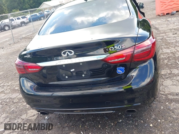 2018 Infiniti Q50 Red Sport 400 with VIN JN1FV7AP0JM461227, listed as a IAAI auction lot 42308384 with 100,694 mi miles and . Bid and sale history available at DreamBid. Image 16.