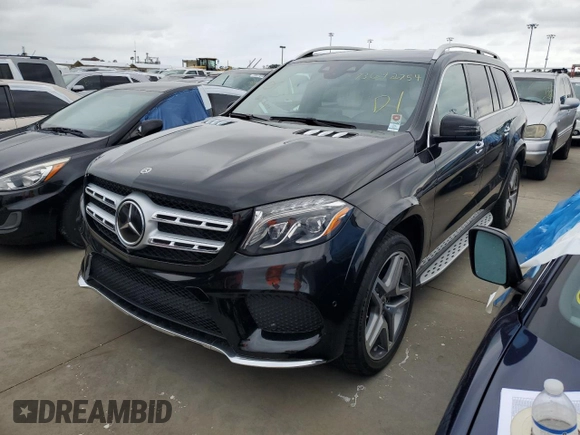 2017 Mercedes-Benz GLS 550 with VIN 4JGDF7DE0HA973881, listed as a Copart auction lot 73642754 with Not Provided miles and Salvage Title. Bid and sale history available at DreamBid. Image 2.
