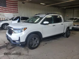 2022 Honda Ridgeline RTL-E with VIN 5FPYK3F78NB006440, listed as a Copart auction lot 63278805 with 51,804 mi miles and Salvage title. Bid and sale history available at DreamBid. Image 1.
