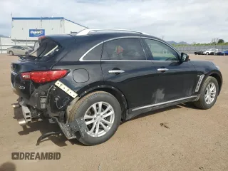 2015 Infiniti QX70 with VIN JN8CS1MW0FM482289, listed as a Copart auction lot 56597955 with 123,227 mi miles and Salvage title. Bid and sale history available at DreamBid. Image 3.