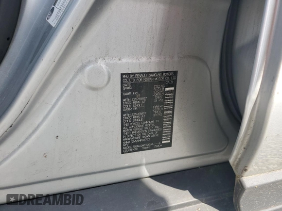 2017 Nissan Rogue S with VIN KNMAT2MV5HP611772, listed as a Copart auction lot 57281955 with 101,182 mi miles and Salvage title. Bid and sale history available at DreamBid. Image 13.