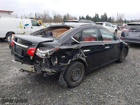 2017 Nissan Sentra SV with VIN 3N1AB7APXHL706168, listed as a IAAI auction lot 41861682 with 163,815 mi miles. Bid and sale history available at carsss.com. Image 4.