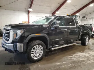 2024 GMC Sierra 2500HD SLT with VIN 1GT49NEY3RF250443, listed as a Copart auction lot 46684495 with 27,992 mi miles and Salvage title. Bid and sale history available at DreamBid. Image 1.