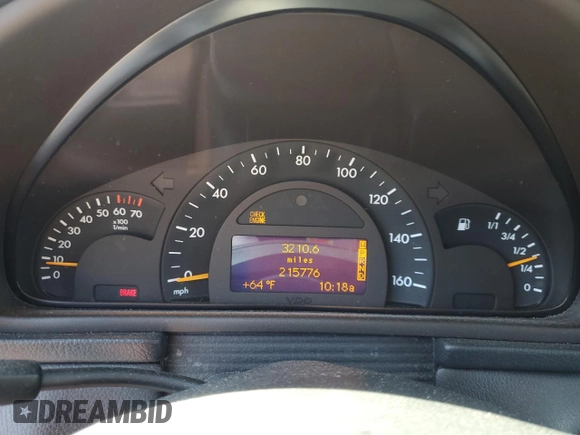 2002 Mercedes-Benz C 230/260/280/320 with VIN WDBRF61J42F284358, listed as a Copart auction lot 57496275 with 215,776 mi miles and Clean title. Bid and sale history available at DreamBid. Image 9.