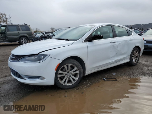 2016 Chrysler 200 Limited with VIN 1C3CCCAB2GN120471, listed as a Copart auction lot 84992264 with 312,850 mi miles and Clean Title. Bid and sale history available at carsss.com. Image 1.