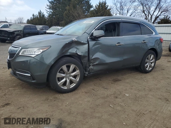 2014 Acura MDX Advance with VIN 5FRYD4H8XEB039386, listed as a Copart auction lot 48935905 with Not Provided miles and Salvage Title. Bid and sale history available at DreamBid. Image 1.