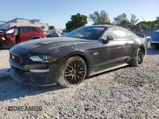 2021 Ford Mustang GT with VIN 1FA6P8CF2M5113340, listed as a Copart auction lot 45656955 with 47,208 mi miles and Salvage title. Bid and sale history available at DreamBid. Image 1.