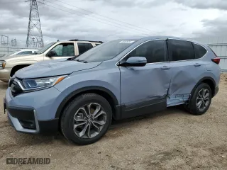 2021 Honda CR-V EX-L with VIN 2HKRW1H80MH402423, listed as a Copart auction lot 48068055 with 38,928 mi miles and Salvage Title. Bid and sale history available at carsss.com. Image 1.