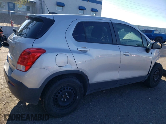 2015 Chevrolet Trax LS with VIN 3GNCJKSBXFL238915, listed as a Copart auction lot 47395834 with 0 mi miles and Salvage Title. Bid and sale history available at carsss.com. Image 3.