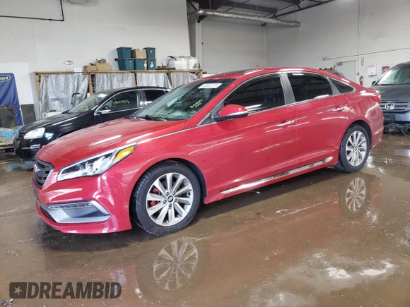 2017 Hyundai Sonata Sport with VIN 5NPE34AF5HH584093, listed as a Copart auction lot 48558775 with 54,950 mi miles and Salvage Title. Bid and sale history available at carsss.com. Image 1.