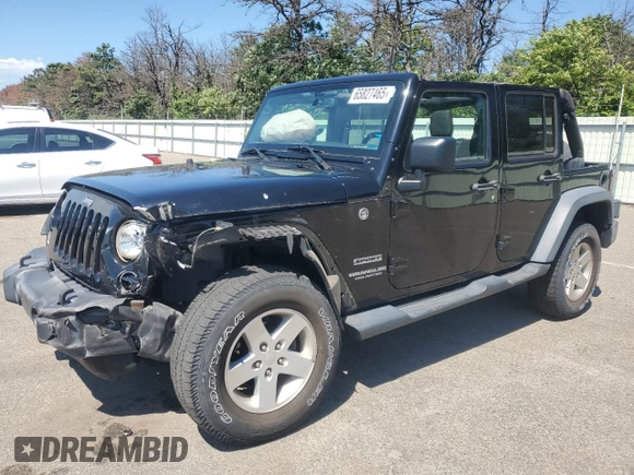 2017 Jeep Wrangler Unlimited Sport with VIN 1C4HJWDG8HL744823, listed as a Copart auction lot 65827465 with 51,859 mi miles and Salvage title. Bid and sale history available at DreamBid. Image 1.
