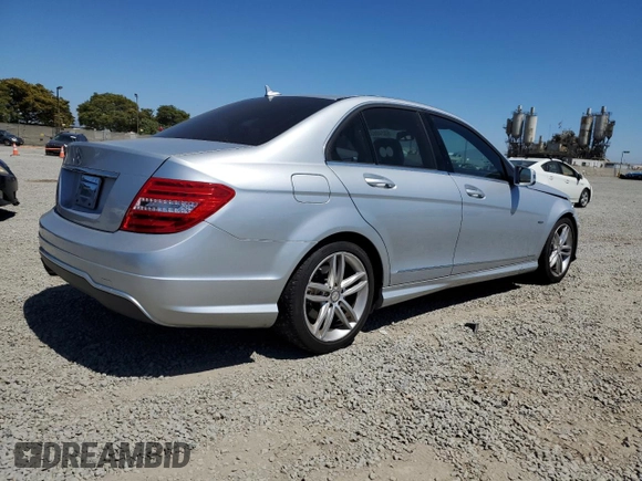 2012 Mercedes-Benz C 250 Sport with VIN WDDGF4HB8CR196219, listed as a Copart auction lot 63240835 with 94,411 mi miles and Salvage title. Bid and sale history available at DreamBid. Image 3.