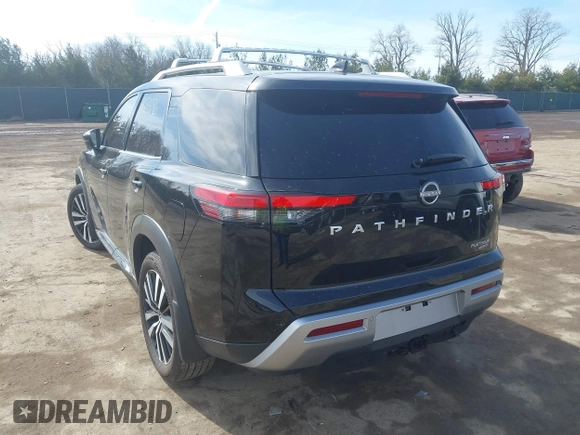 2024 Nissan Pathfinder Platinum with VIN 5N1DR3DK7RC269754, listed as a IAAI auction lot 41684186 with 14,047 mi miles and . Bid and sale history available at DreamBid. Image 3.