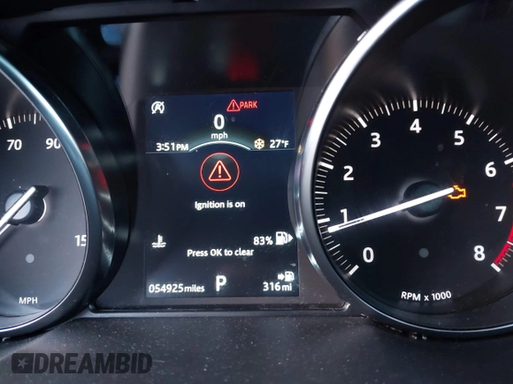 2019 Land Rover Range Rover Evoque SE with VIN SALVP2RX0KH345765, listed as a IAAI auction lot 41012628 with 54,925 mi miles. Bid and sale history available at carsss.com. Image 7.